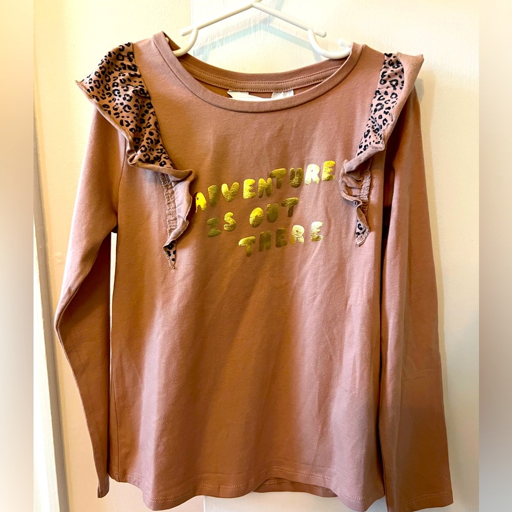 Girls H&M Long Sleeve Mauve tee - Size 6X/7